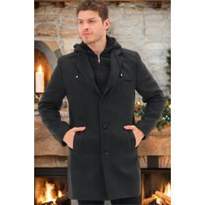 PLT8371 DEWBRRY MEN'S COAT-LIGHT ANTHRACITE