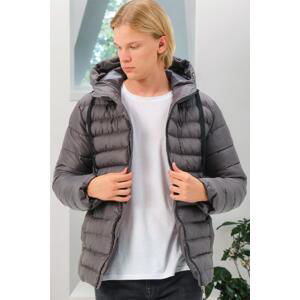 M8658 DEWBERRY MEN'S COAT-PLAIN ANTHRACITE