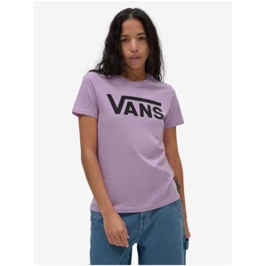 Purple women's T-shirt VANS PIGMENT DYE VANS CREW TEE - Women