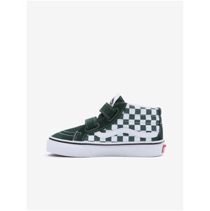 Green and white children's checkered sneakers with suede details VANS S - Boys