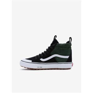 Green and black men's ankle sneakers with suede details VANS SK - Men's