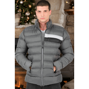 M8650 DEWBERRY MEN'S PUFFER COAT-PLAIN GREY