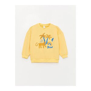 LC Waikiki Crew Neck Long Sleeve Printed Baby Boy Sweatshirt