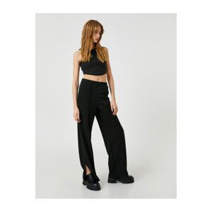 Koton Ribbed Trousers with Elastic Waist