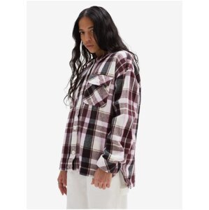 Burgundy-white women's flannel shirt VANS Eliza - Women