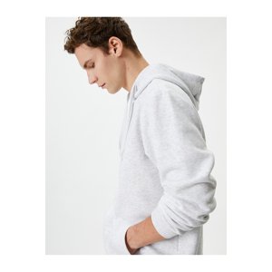 Koton Hooded Sweatshirt Kangaroo Pocket Detail Long Sleeve