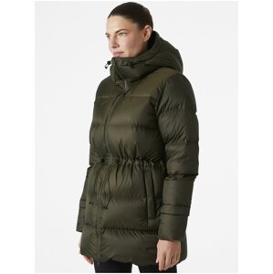 Khaki women's winter quilted down jacket HELLY HANSEN W ESSENCE - Women