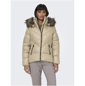 Beige women's quilted jacket ONLY Fever - Women
