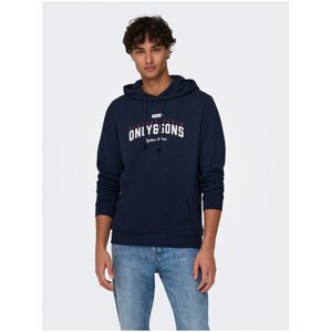 Dark Blue Men's Hoodie ONLY & SONS Lenny - Men