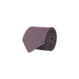 ALTINYILDIZ CLASSICS Men's Black-burgundy Patterned Black Claret Red Classic Tie