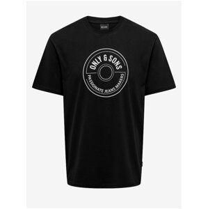 Men's Black T-Shirt ONLY & SONS Lamer Life - Men