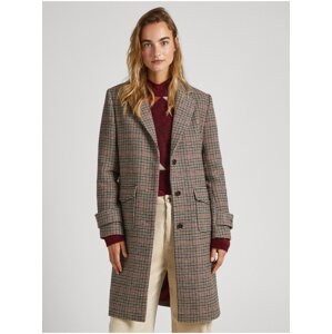 Beige women's patterned coat Pepe Jeans Rosalia - Women