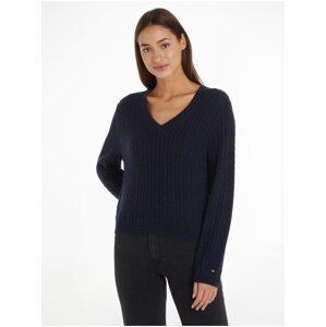 Women's Dark Blue Wool Sweater Tommy Hilfiger - Women