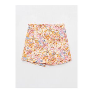 LC Waikiki Girl's Elastic Waist Floral Short Skirt