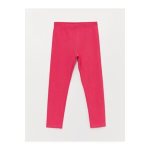 LC Waikiki Basic Girls' Long Leggings with Elastic Waist.