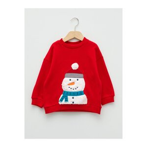 LC Waikiki Crew Neck Long Sleeve Christmas Themed Baby Boy Sweatshirt