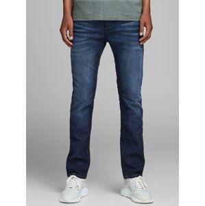 Tmavomodré slim fit rifle Jack & Jones Tim