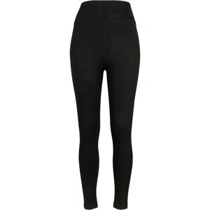 Women's high-waisted jersey leggings black