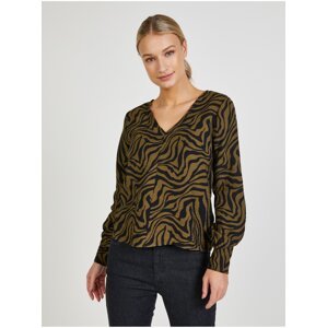 Khaki patterned blouse ONLY Victoria - Women