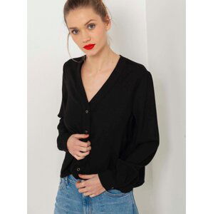 Black Blouse with V-neck CAMAIEU - Women