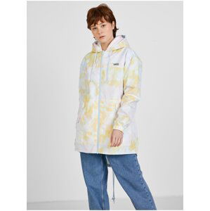 Yellow-White Women's Patterned Reversible Lightweight Hooded Jacket VANS - Women