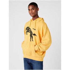 Yellow Unisex Patterned Wrangler Hoodie - Men