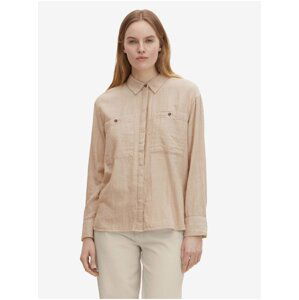 Beige Ladies Striped Shirt Tom Tailor - Women