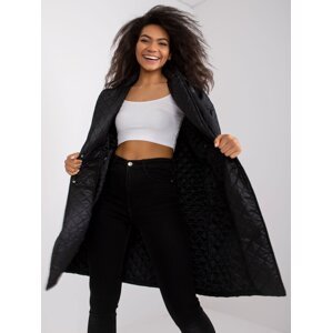 Black quilted coat from Sofia