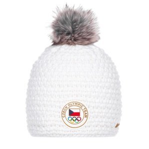 Winter beanie from the Olympic collection ALPINE PRO CHIBI white variant m