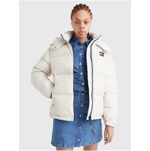 Creamy Women's Quilted Winter Jacket Tommy Jeans Alaska Puffer - Ladies
