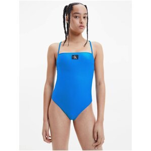 Blue Women's Ribbed One-Piece Swimwear Calvin Klein Underwear - Women