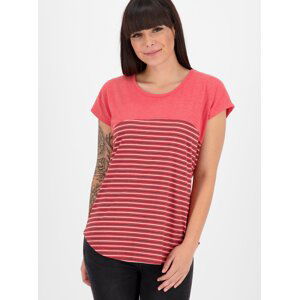 Red Women's Striped T-Shirt Alife and Kickin - Women