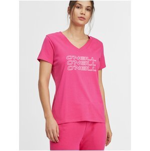 ONeill Pink Woman T-Shirt O'Neill Triple Stack V-Neck - Women