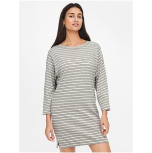 Light Grey Striped Three-Quarter Sleeve Dress JDY Maggie - Women