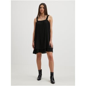 Black Short Pleated Shoulder Dress JDY Lila - Women