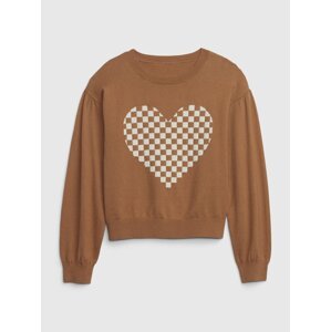 GAP Kids sweater with plaid heart - Girls