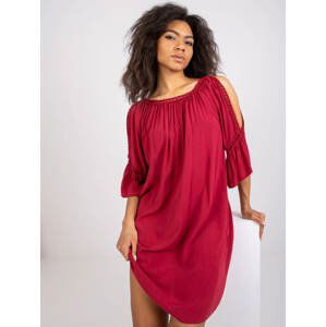 Burgundy dress Och Bella BI-82314. R17