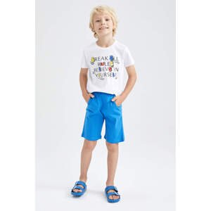 DEFACTO Boys Crew Neck Printed Short Sleeve T-Shirt Shorts Set