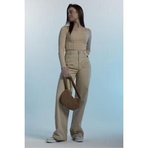 DEFACTO Wide Leg Wide Leg Gabardine Trousers