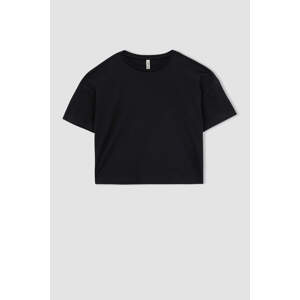 DEFACTO Girls Crop Short Sleeve T-Shirt