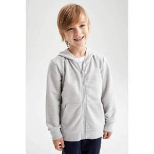 DEFACTO Boys' Hooded Pique Cardigan