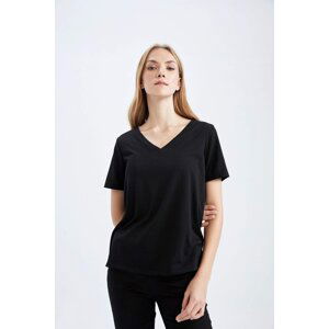 DEFACTO Regular Fit V Neck Short Sleeve T-Shirt