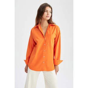 DEFACTO Oversize Fit Poplin Long Sleeve Shirt