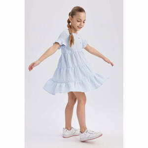 DEFACTO Baby Girls Gingham Short Sleeved Ruffle Dress