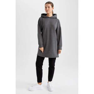 DEFACTO Regular Fit Sweatshirt Fabric Long Sleeve Tunic