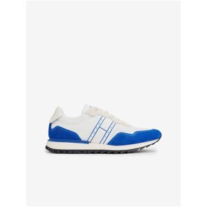 Blue and White Mens Suede Sneakers Tommy Hilfiger Tommy Jeans Runne - Men