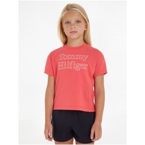 Dark pink girly T-shirt Tommy Hilfiger - Girls