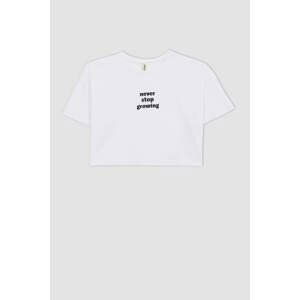 DEFACTO Girl Crop Short Sleeve T-Shirt