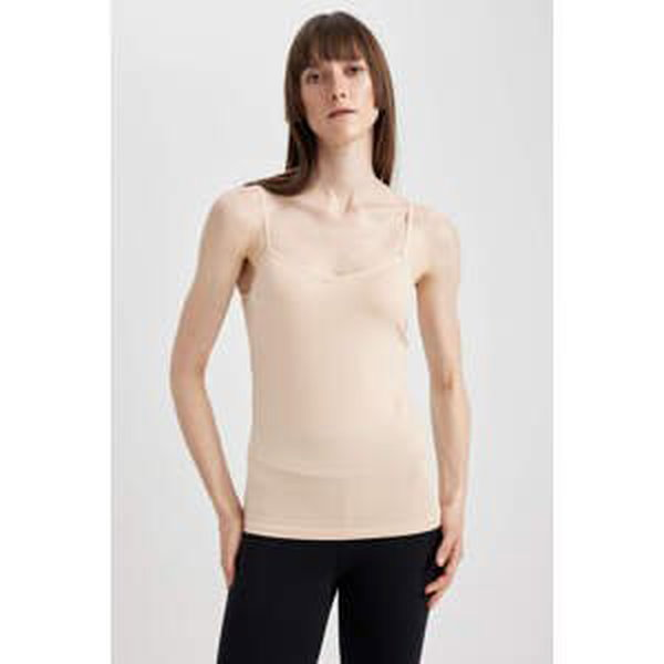 DEFACTO Fall in Love Regular Fit Chest Covered Cotton Singlet
