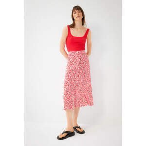 DEFACTO A-Line Patterned Regular Waist Midi Skirt